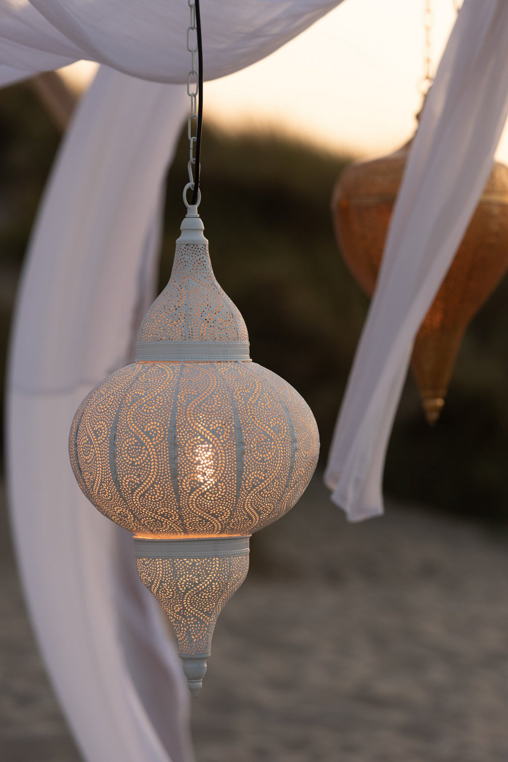 J-Line hanglamp Boor - metaal - wit - large