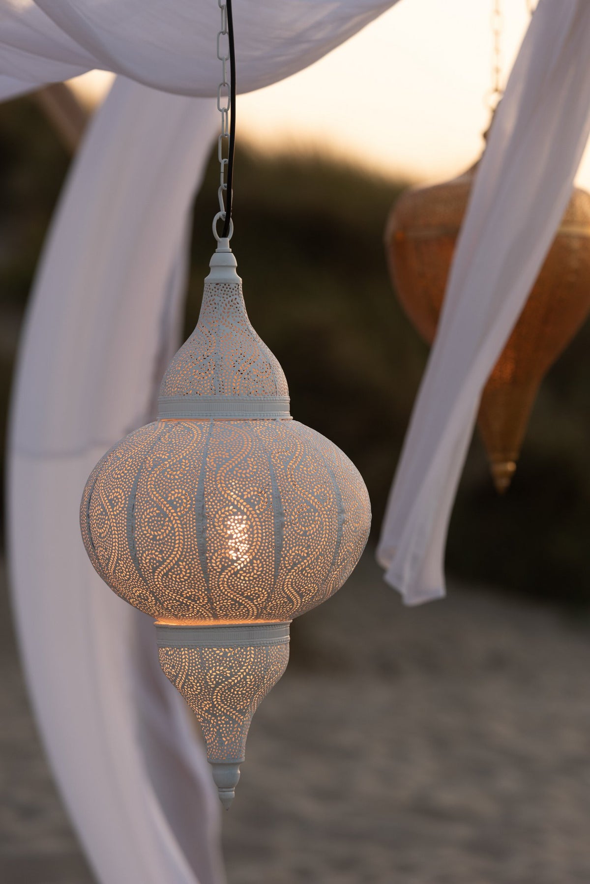 J-Line hanglamp Boor - metaal - wit - large