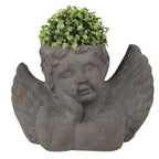 Bloempot Engel 30x13x20 cm Grijs Steen Bloempot Binnen