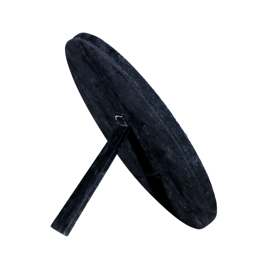 Spiegel rond standaard koe zwart/wit 25cm*