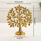 Messing levensboomornament – puur massief messing – 17,5 cm tafelbladdecor