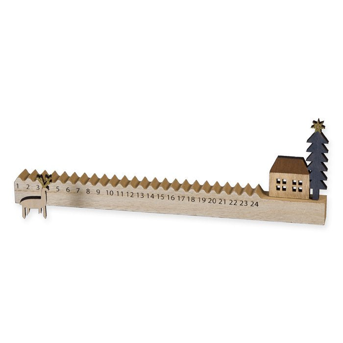 Houten adventskalender strip "Hert"