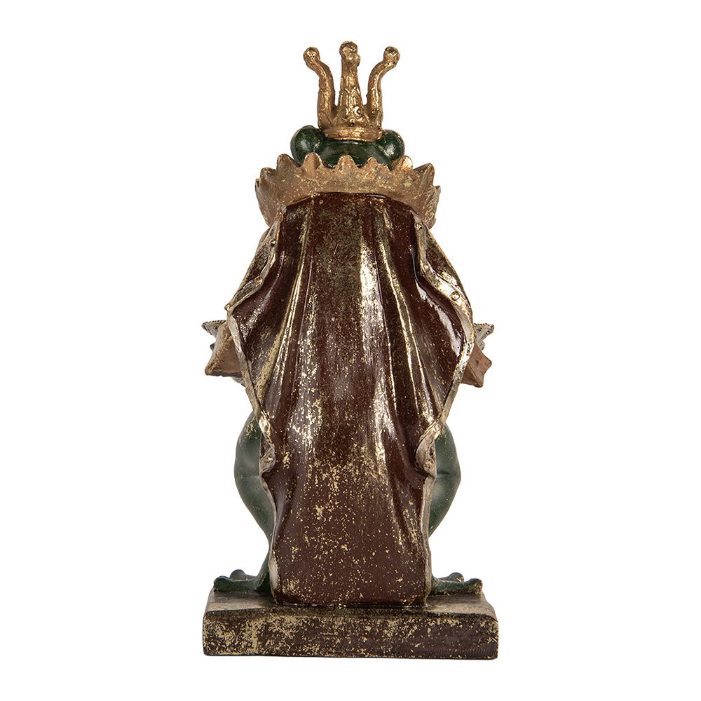 Decoratie Beeld Kikker 16x15x28 cm Groen Kunststof