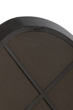 J-Line spiegel Rond - metaal/glas - zwart - small - 60.5 x 58 cm