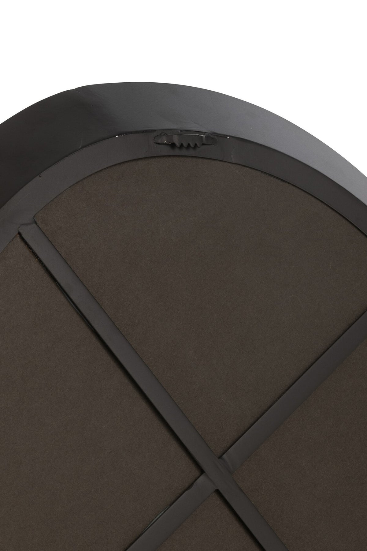 J-Line spiegel Rond - metaal/glas - zwart - small - 60.5 x 58 cm