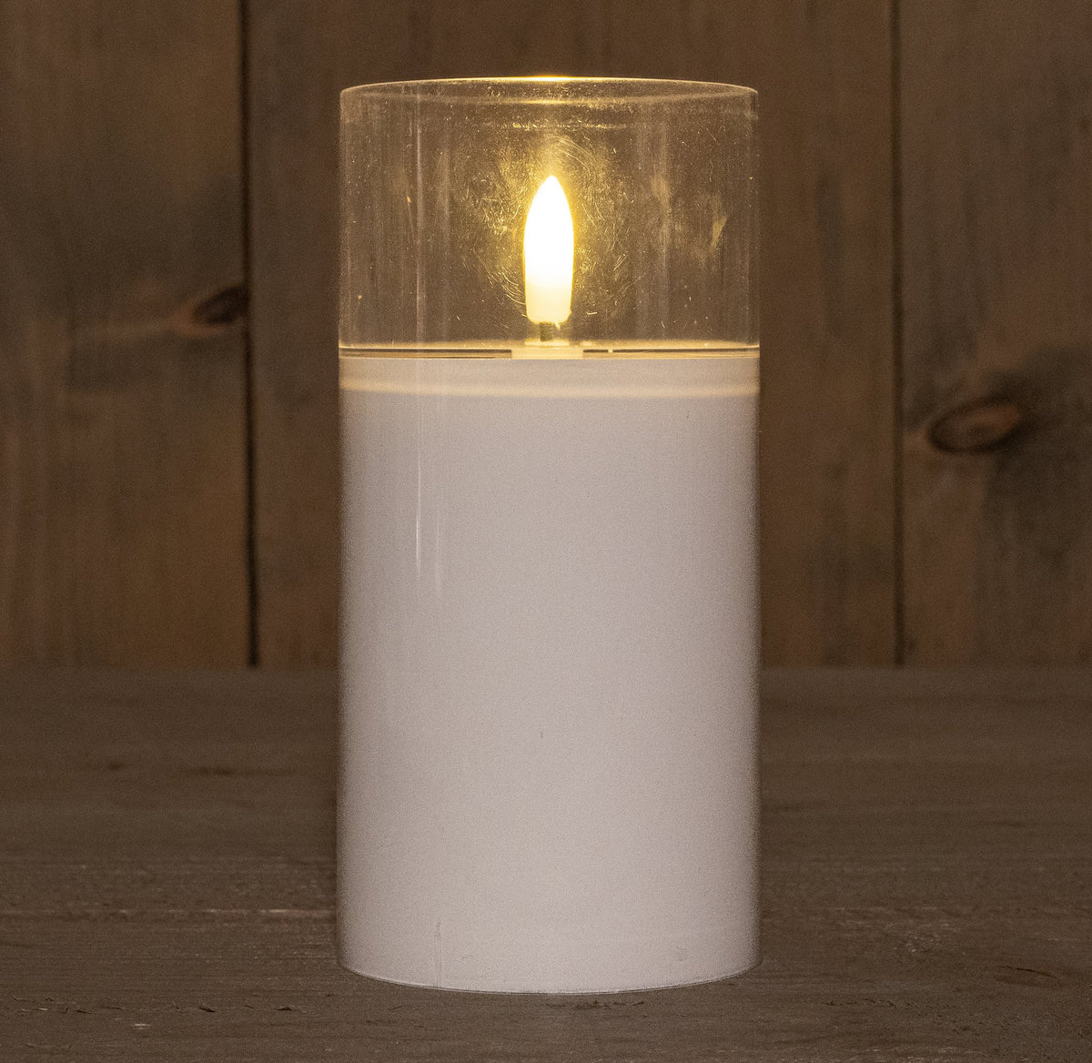LED kaars voor buiten 3D vlam 15cm wit