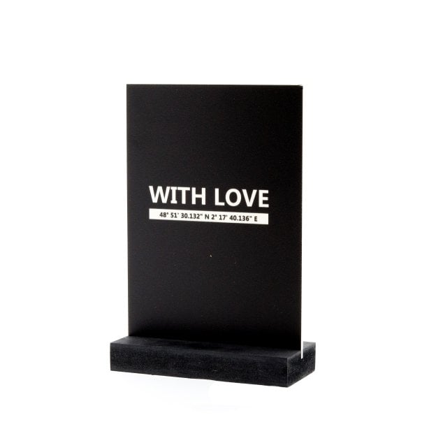 Decoplaatje - With love - met houder