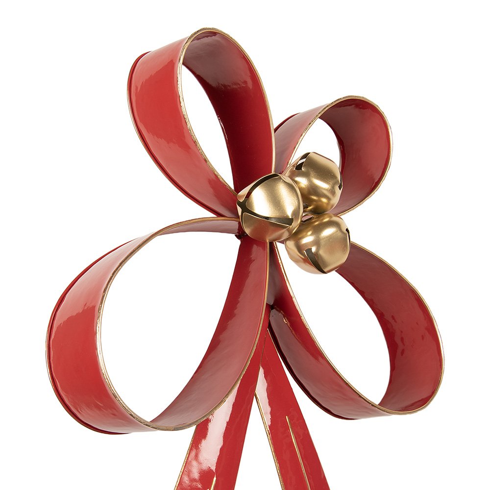 Decoratie Strik 37x9x55 cm Rood Metaal