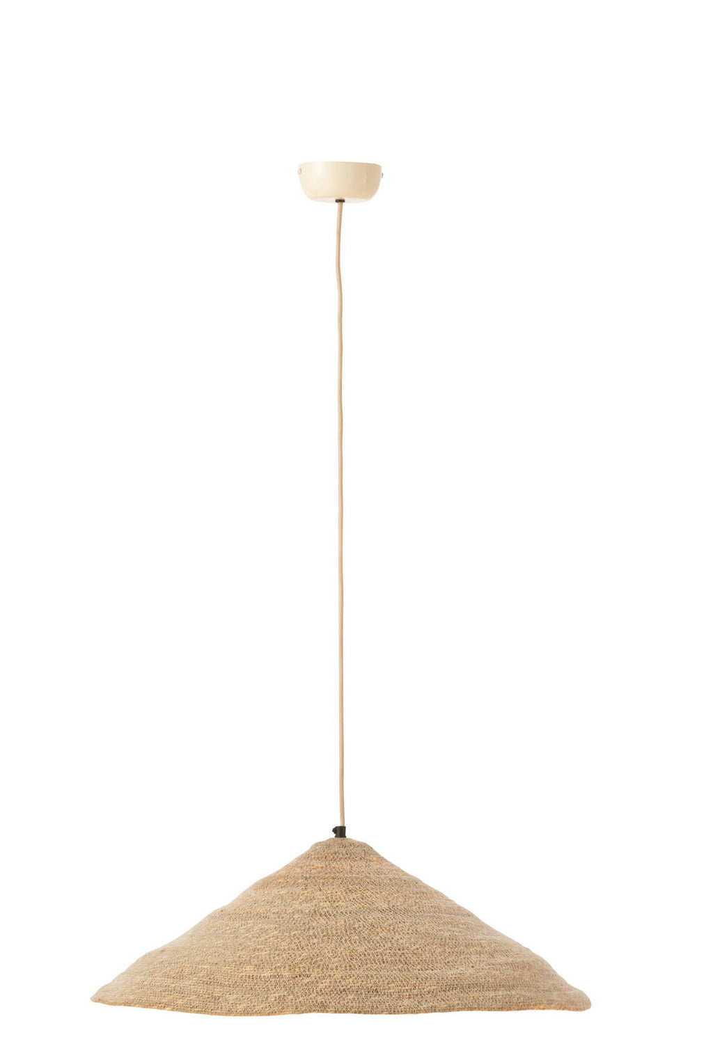 J-Line hangende Lamp Hoed Moonj - jute - licht naturel - small