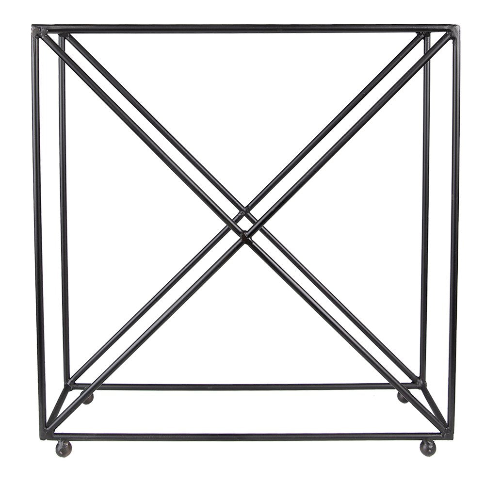 Flessenhouder 44x15x45 cm Zwart IJzer Flessenrek