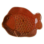 Decoratie schaal Vis 16x11x3 cm Oranje Keramiek