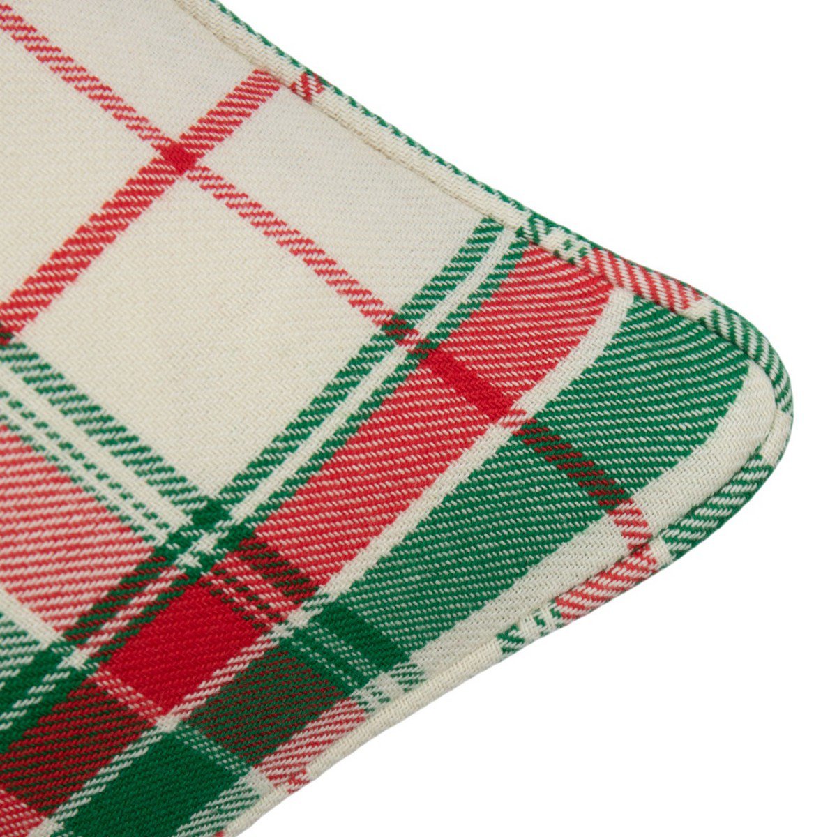 Jingle Christmas Kussen beige groen rood 45x45cm