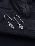 Hangende oorbellen met CZ-oorbellen van sterling zilver – gerhodineerd – lengte 1,5 cm