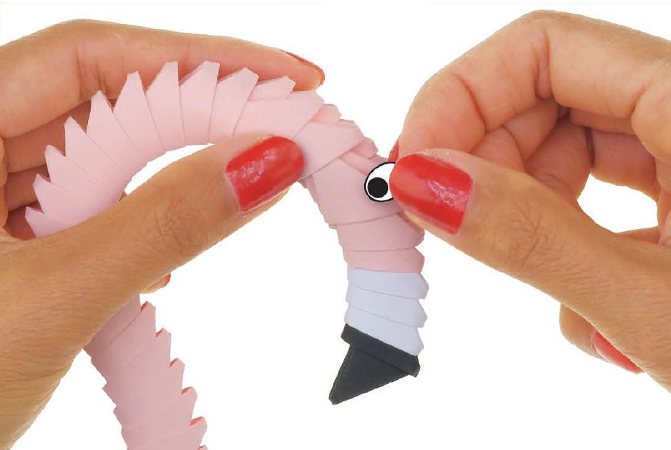 3D Model Origami Flamingo- Papier