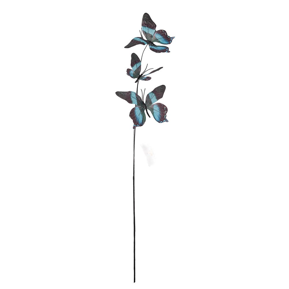 Decoratie Tak Vlinder 10x10x65 cm Bruin Textiel