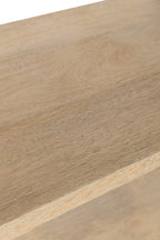 J-Line Rek Eli 5Planken Mango Hout/Staal Naturel/Grijs