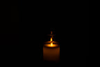 J-Line lamp Blinkend - glas - grijs - small - LED lichtjes