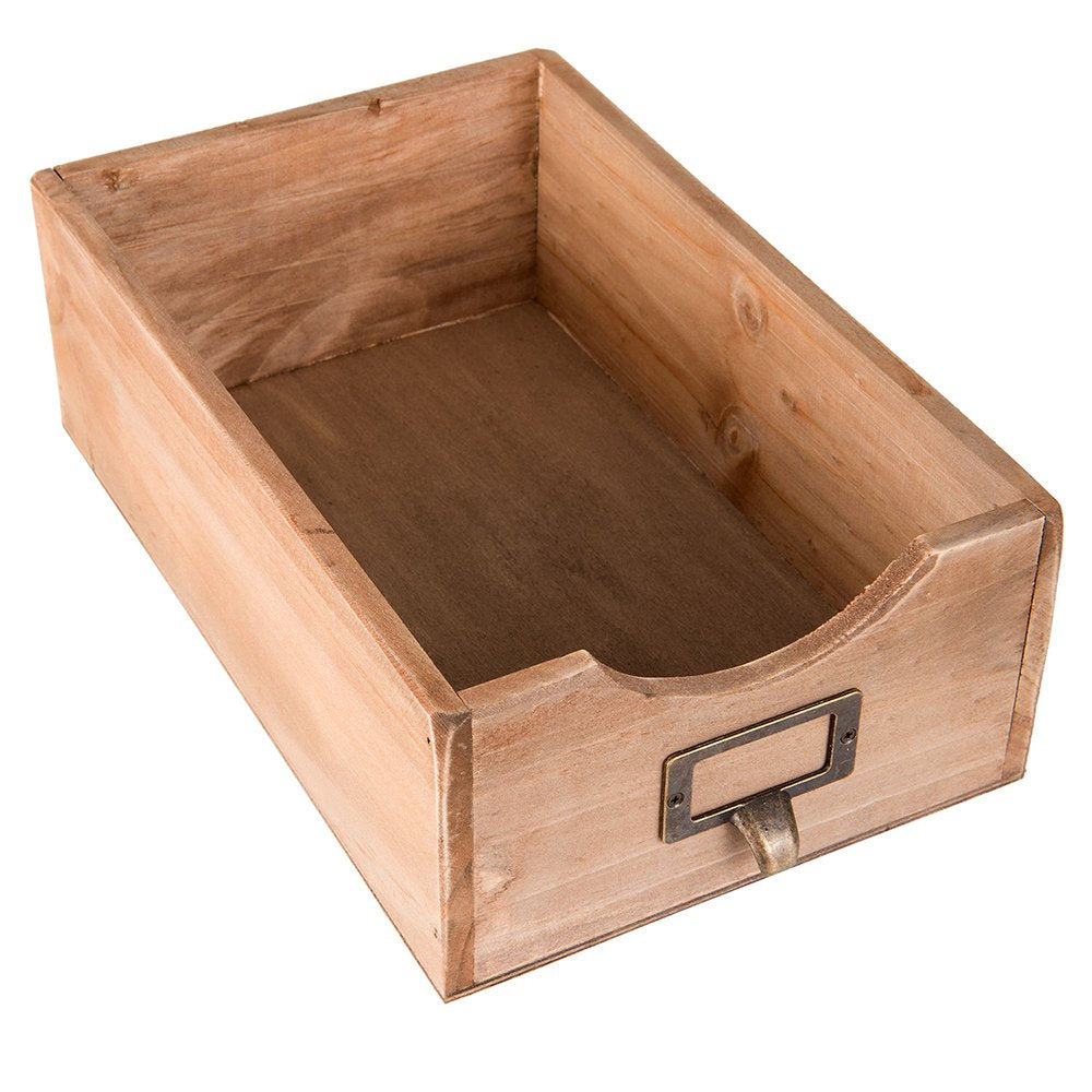 Tijdschriftenhouder 18x29x10 cm Bruin Hout Lectuurbak
