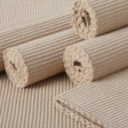 Eettafelmatten – Hittebestendig geribbeld katoen – Set van 6 (48x32 cm)