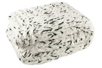 J-Line fleece deken wit/groen polyester
