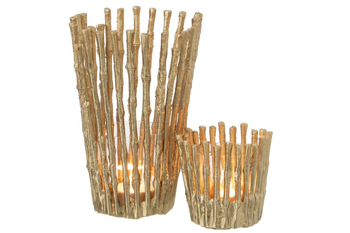 J-Line kaarshouder - aluminium - goud - L