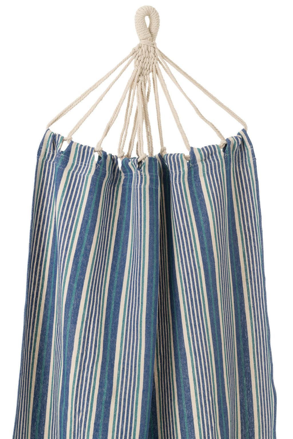 J-Line Hangmat Strepen Katoen/Polyester Blauw/Wit