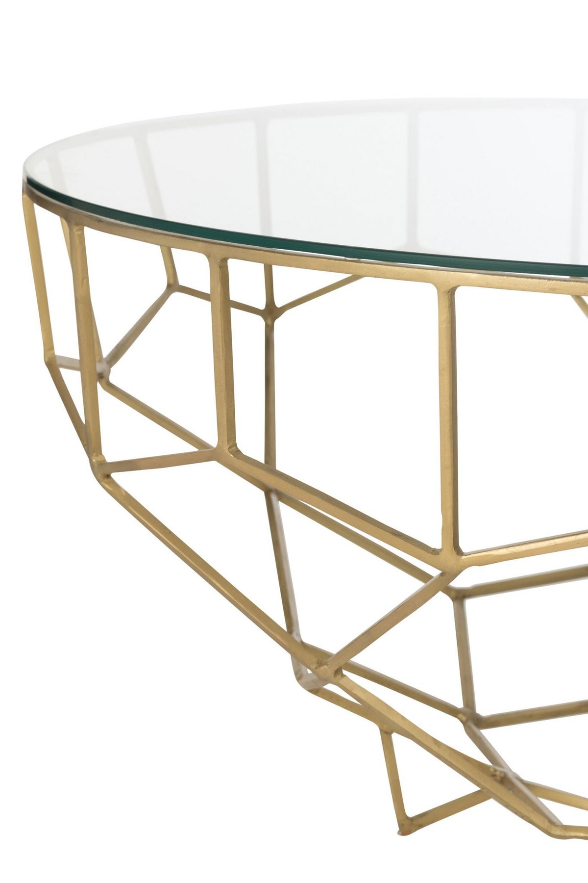 J-Line Tafel Moza Metaal/Glas Goud