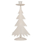 Kandelaar Kerstboom Ø 9x26 cm Grijs Metaal