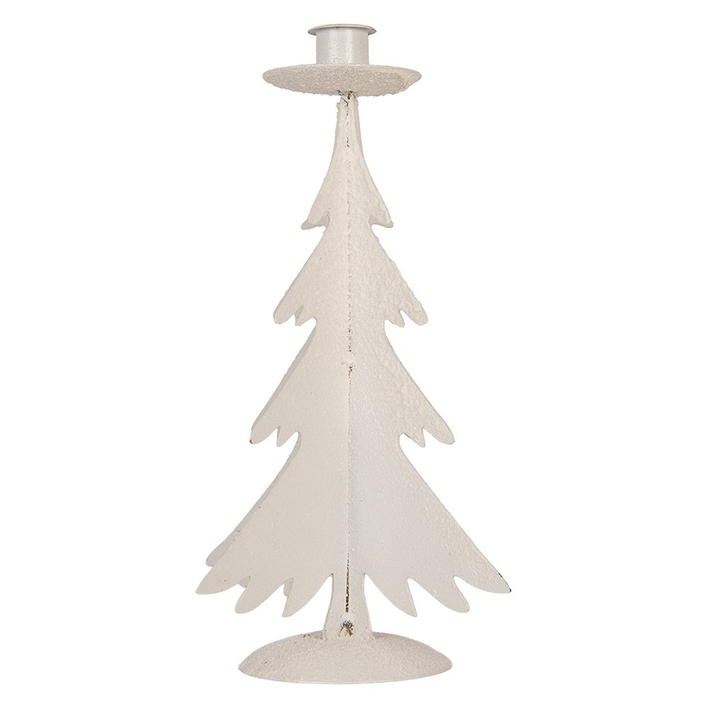 Kandelaar Kerstboom Ø 9x26 cm Grijs Metaal