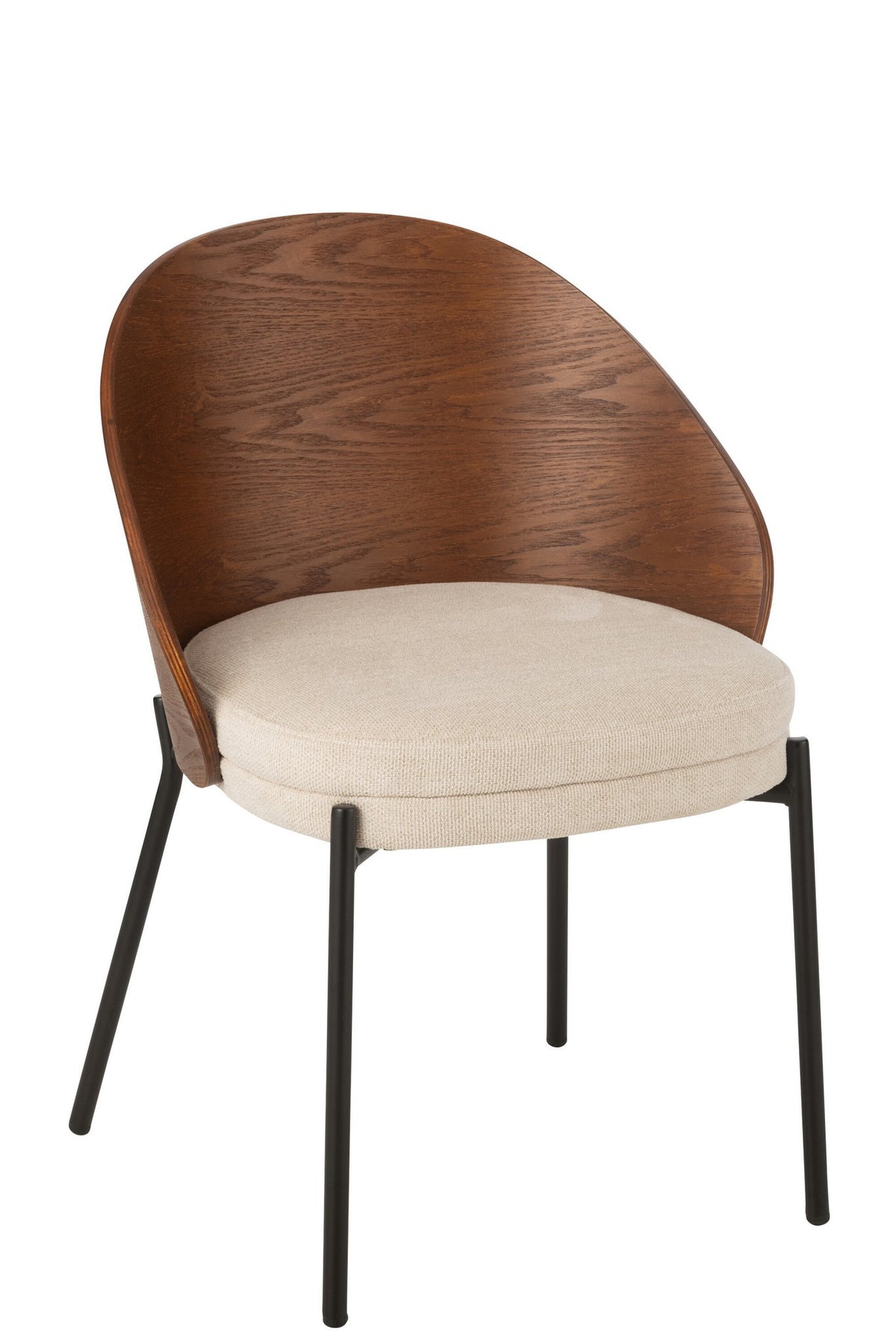 J-Line Stoel Lone Multiplex/Metaal Bruin/Beige