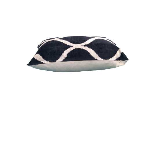 Velvet Ikat Kussen Black Beauty 60x40 cm