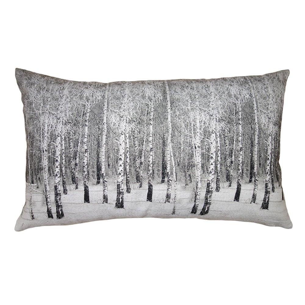 Kussenhoes 30x50 cm Grijs Polyester Boom Sierkussenhoes