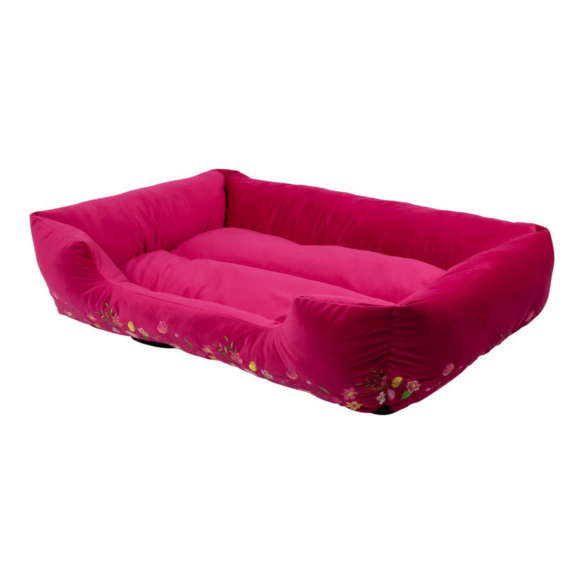 Dierenmand XL borduurwerk fuchsia roze 100x70x22cm