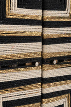 J-Line kast Geweven Draadontwerp - hout - naturel/zwart