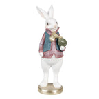 Beeld Konijn 26 cm Wit Polyresin Paasdecoratie