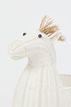 J-Line mand Paard - kunststof - wit