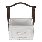 Mand 24x19x28 cm Wit Hout Bakje