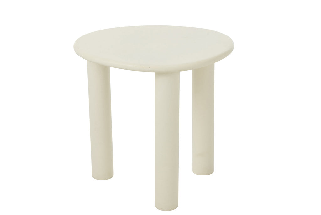 J-Line bijzettafel Bali - hout - wit - small