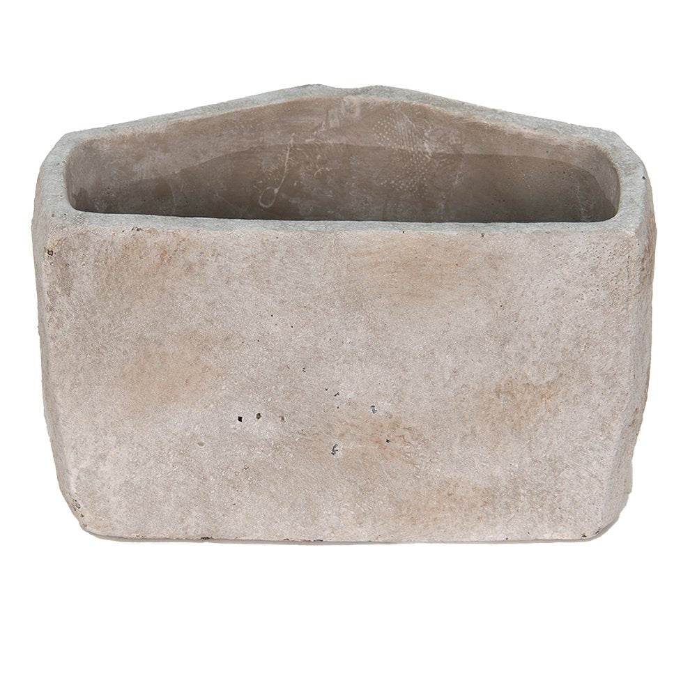 Bloempot Mond 26x16x16 cm Grijs Steen Bloempot Binnen