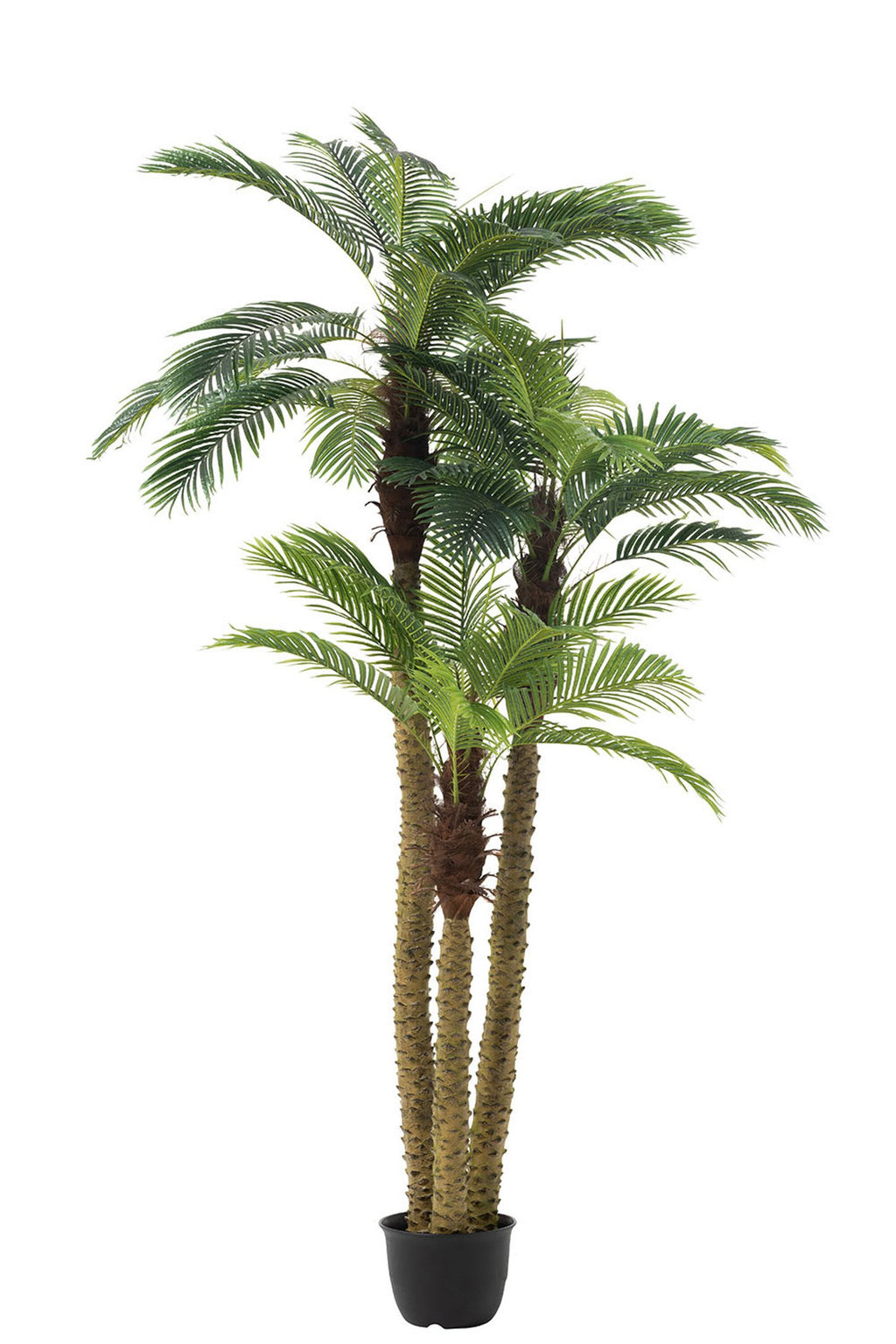 J-Line Palmboom 3Delig Real Touch In Pot Plastiek Groen