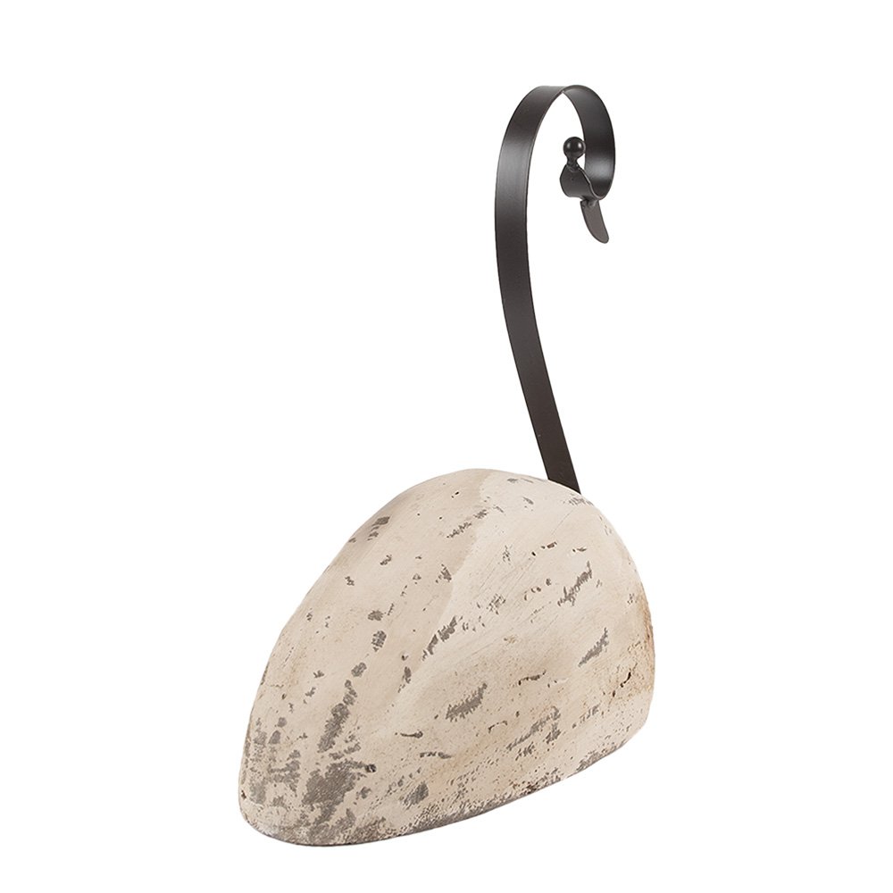 Decoratie Beeld Zwaan 25x11x27 cm wit thoun