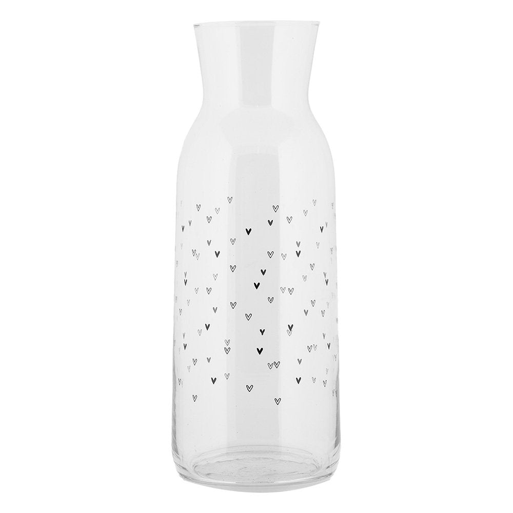 Karaf 1000 ml Transparant Glas Hartjes