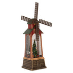 Kerstdecoratie met LED-verlichting en muziek 11x11x28 cm / 3xAA Bruin Kunststof