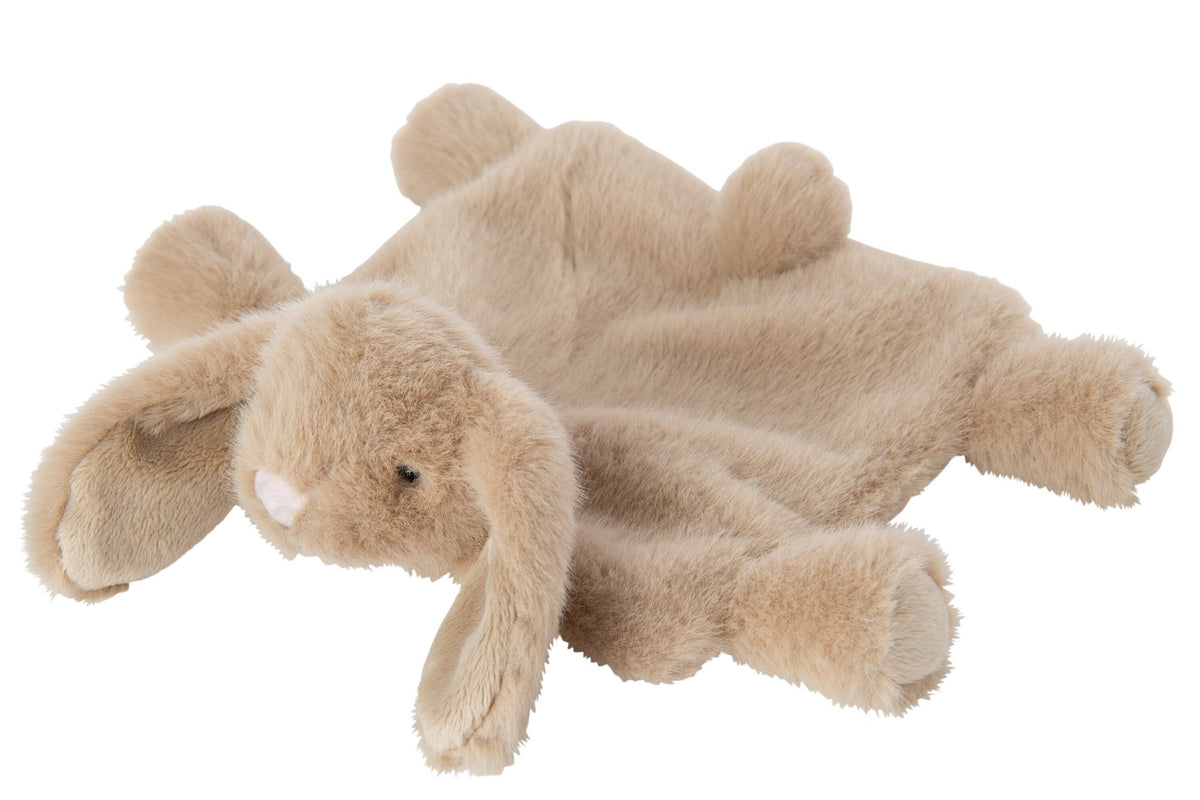 J-Line knuffel Konijn - polyester - camel - large