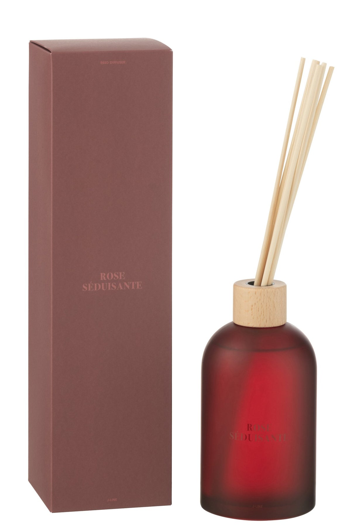 J-Line geurstokjes Accords Essentiels - Rose Seduisante - rood - 550ml
