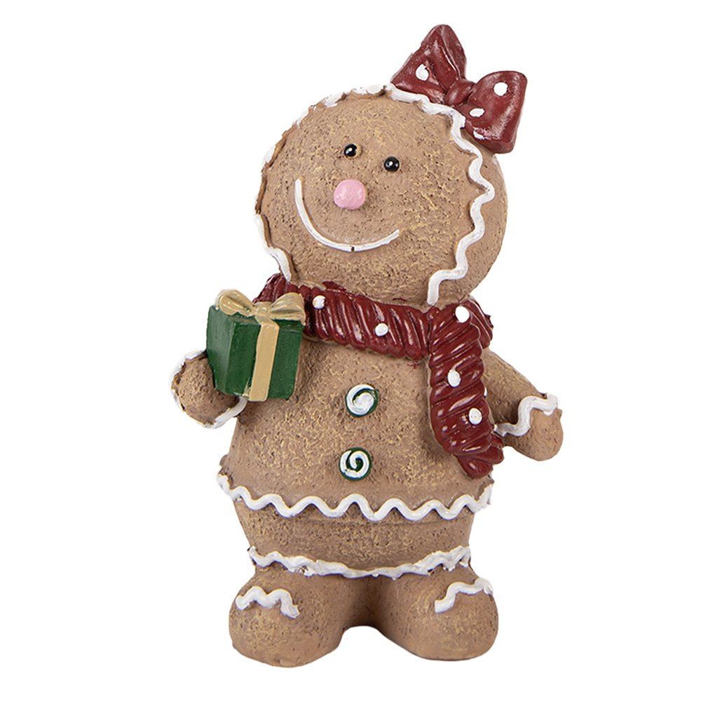 Kerstdecoratie Beeld 10x7x16 cm Bruin Polyresin
