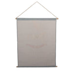 Wandkleed 76x3x97 cm Blauw Textiel