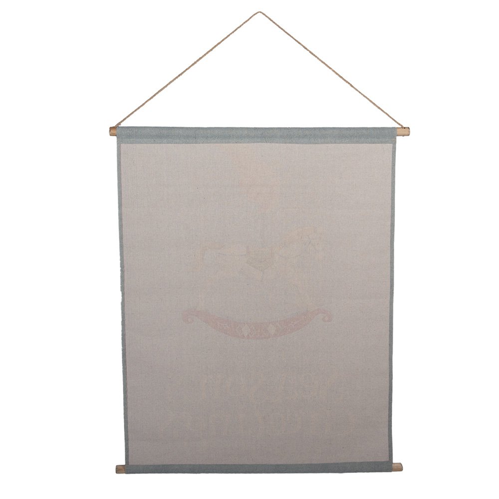 Wandkleed 76x3x97 cm Blauw Textiel