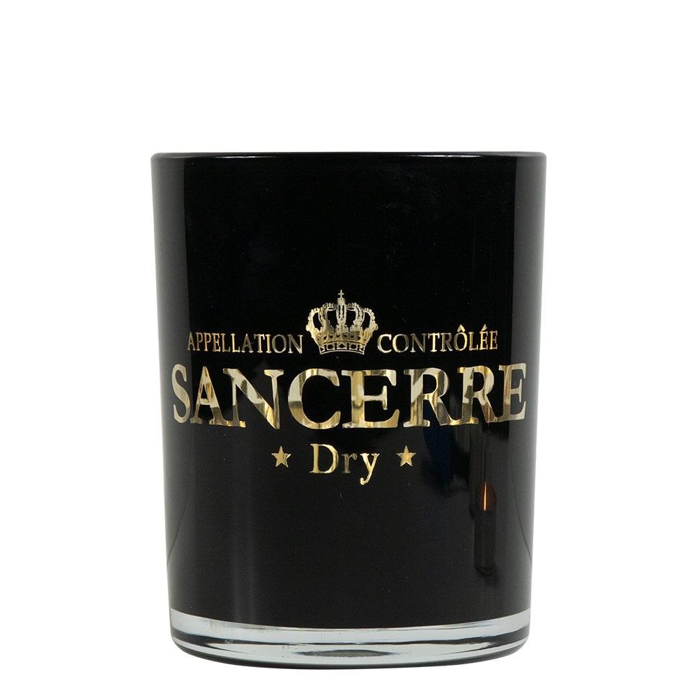 Theelichthouder wijn sancerre zwart medium 12cm
