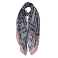 Sjaal dames print 80x180 cm roze polyester sjaaldames